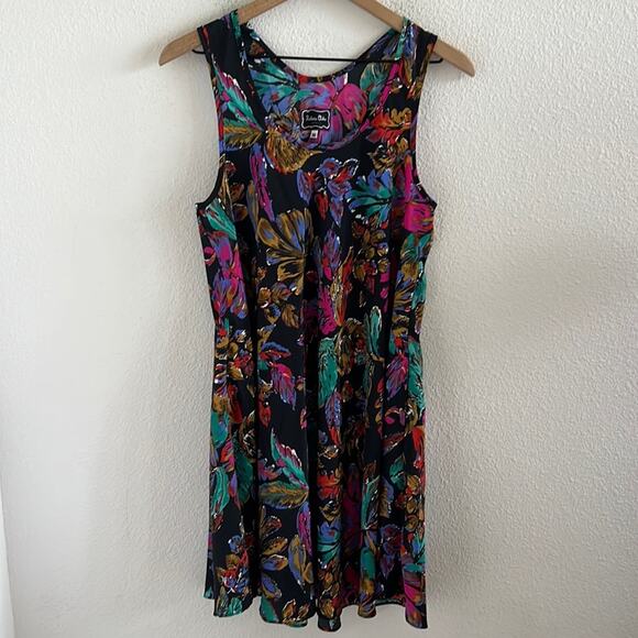 Roberta Oaks Hawaii Art To Wear Aloha Floral Dress Made in Hawaii Medium - Picture 1 of 7